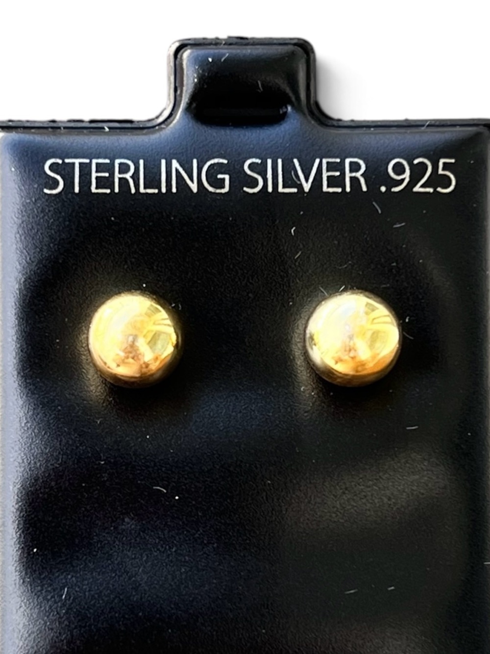 Gold Over Sterling Silver Ball Stud Earrings